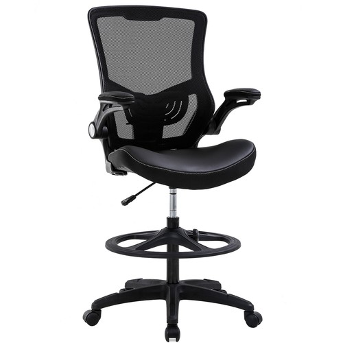 Drafting chair with flip - chair, up