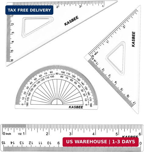 Triangular ruler set - triangular, 4pcs