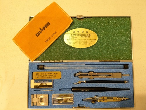 Vtg drapas drafting set - drapas,
